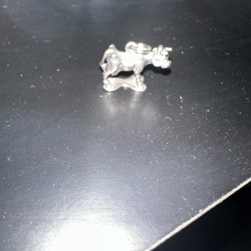 Silver cow Charm Pendant